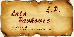 Lala Pavković vizit kartica
